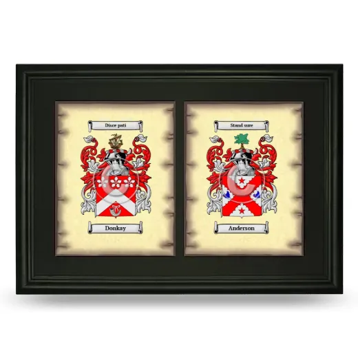 Double Coat of Arms Framed - Black