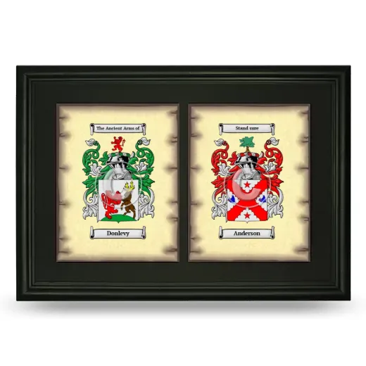 Double Coat of Arms Framed - Black