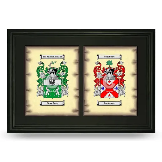 Double Coat of Arms Framed - Black