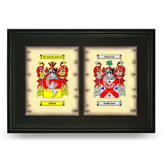 Double Coat of Arms Framed - Black