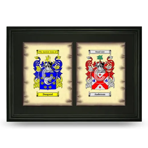Double Coat of Arms Framed - Black