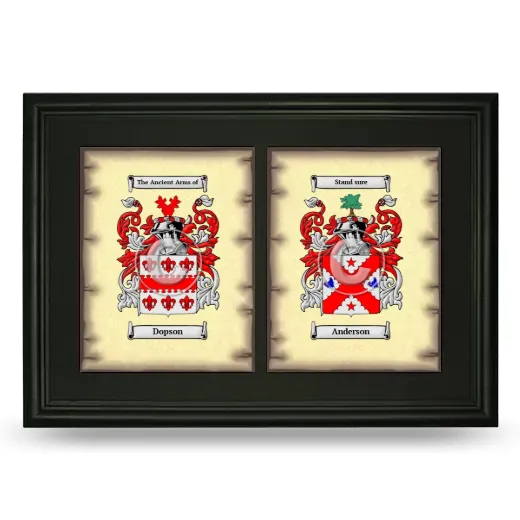 Double Coat of Arms Framed - Black
