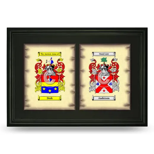 Double Coat of Arms Framed - Black