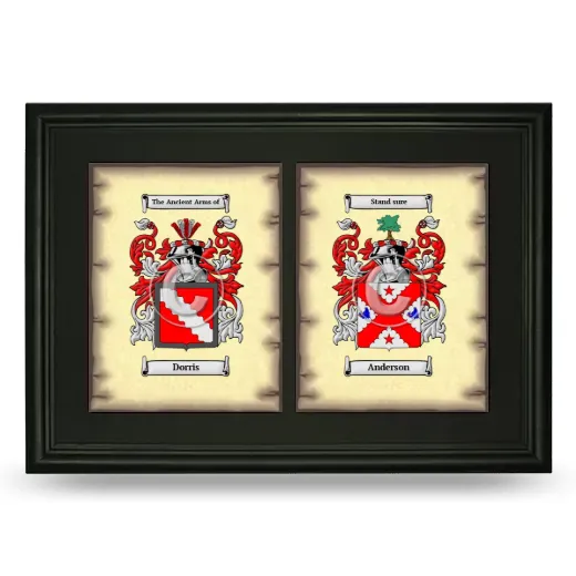 Double Coat of Arms Framed - Black