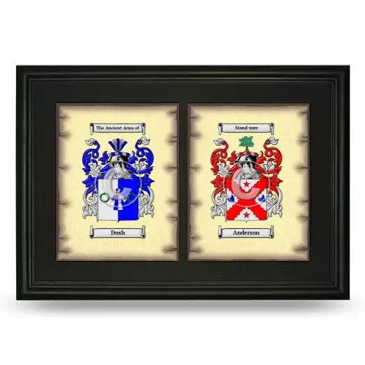 Double Coat of Arms Framed - Black