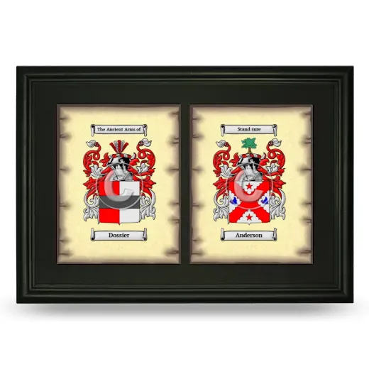 Double Coat of Arms Framed - Black