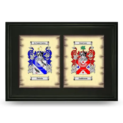 Double Coat of Arms Framed - Black