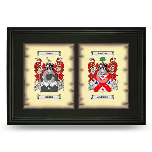 Double Coat of Arms Framed - Black