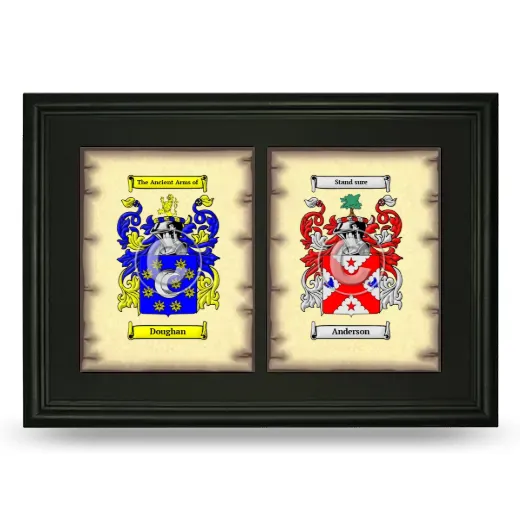 Double Coat of Arms Framed - Black