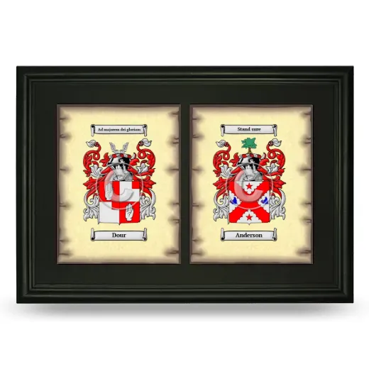Double Coat of Arms Framed - Black