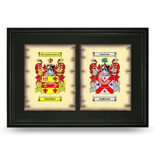 Double Coat of Arms Framed - Black