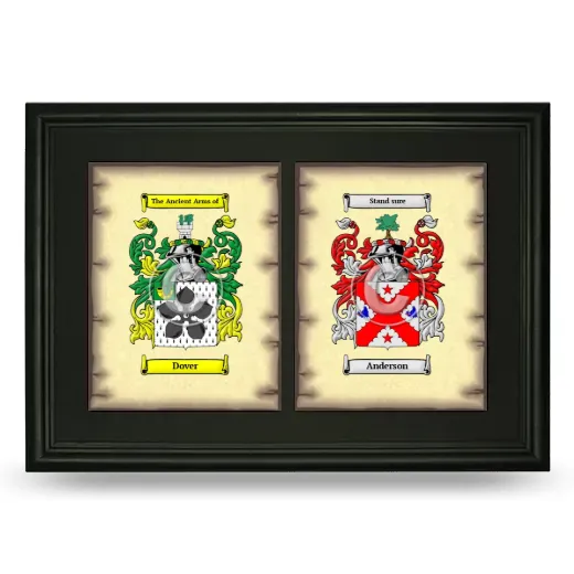 Double Coat of Arms Framed - Black