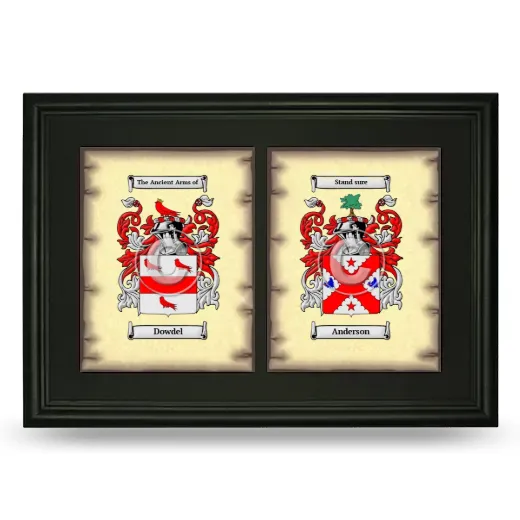 Double Coat of Arms Framed - Black