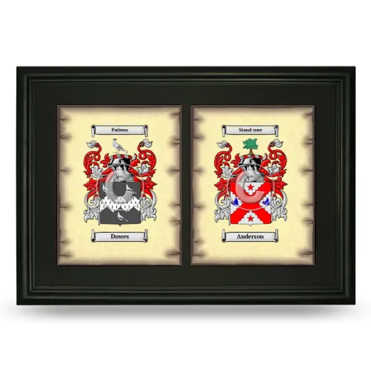 Double Coat of Arms Framed - Black