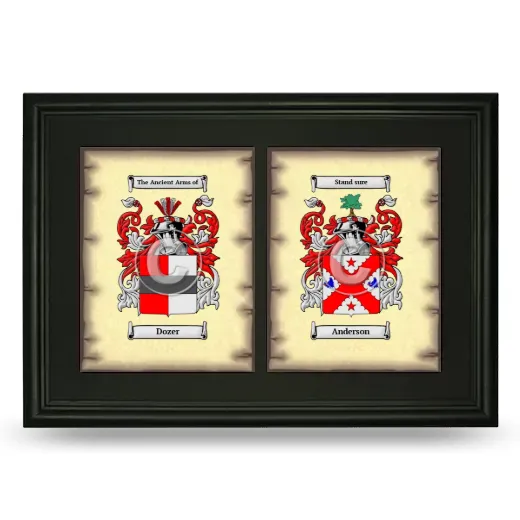 Double Coat of Arms Framed - Black