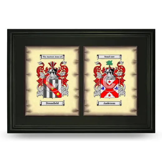Double Coat of Arms Framed - Black