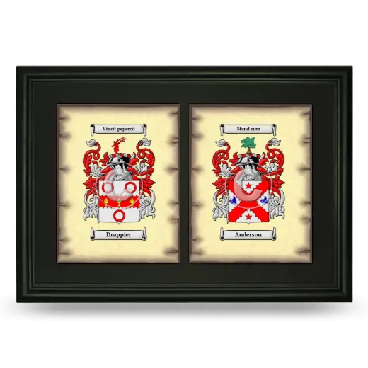 Double Coat of Arms Framed - Black