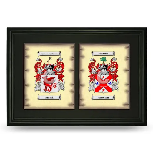 Double Coat of Arms Framed - Black