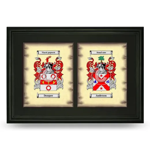 Double Coat of Arms Framed - Black