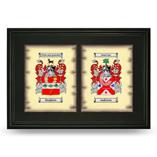 Double Coat of Arms Framed - Black