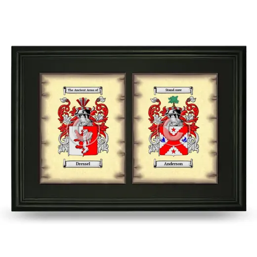 Double Coat of Arms Framed - Black
