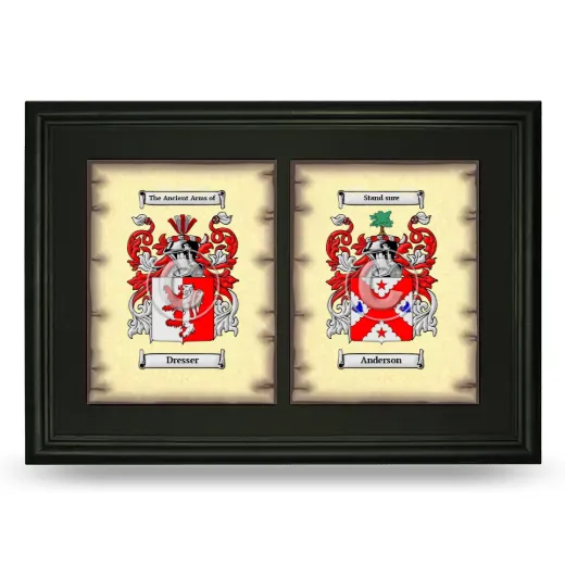 Double Coat of Arms Framed - Black