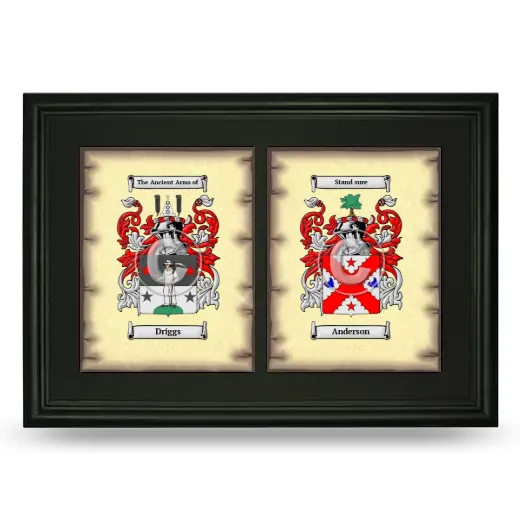 Double Coat of Arms Framed - Black