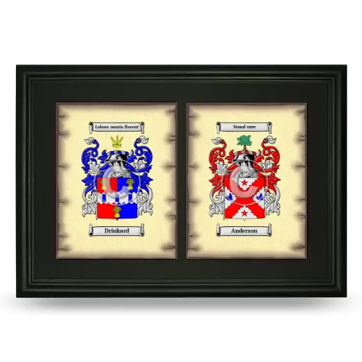 Double Coat of Arms Framed - Black