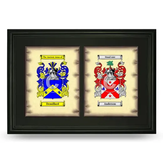 Double Coat of Arms Framed - Black
