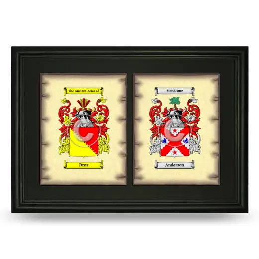 Double Coat of Arms Framed - Black