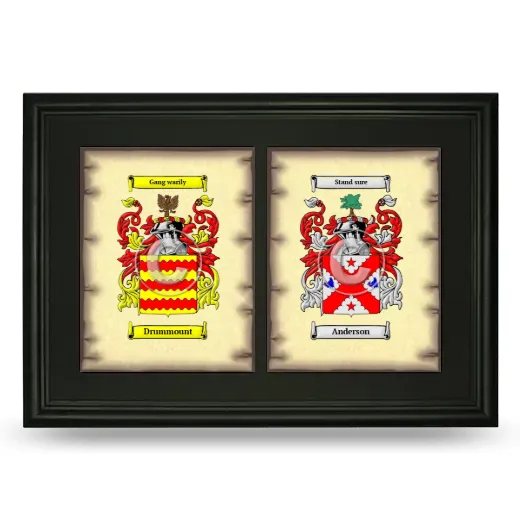 Double Coat of Arms Framed - Black