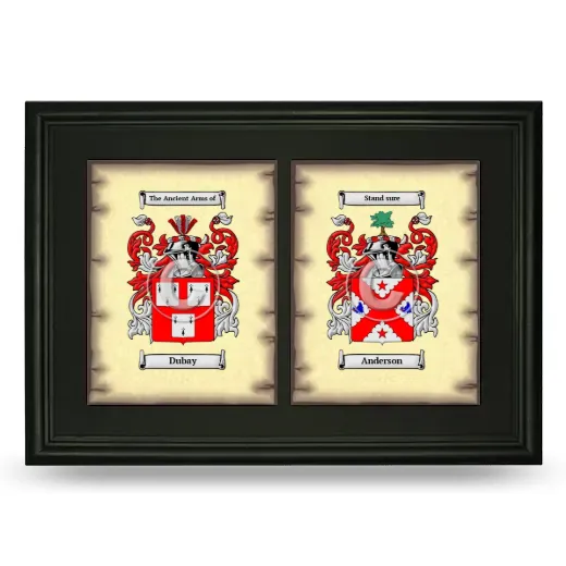 Double Coat of Arms Framed - Black