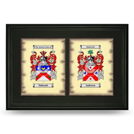 Double Coat of Arms Framed - Black