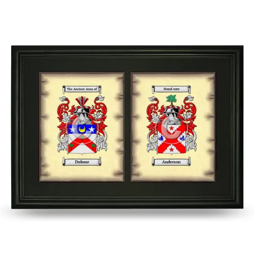 Double Coat of Arms Framed - Black