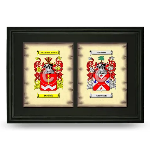 Double Coat of Arms Framed - Black