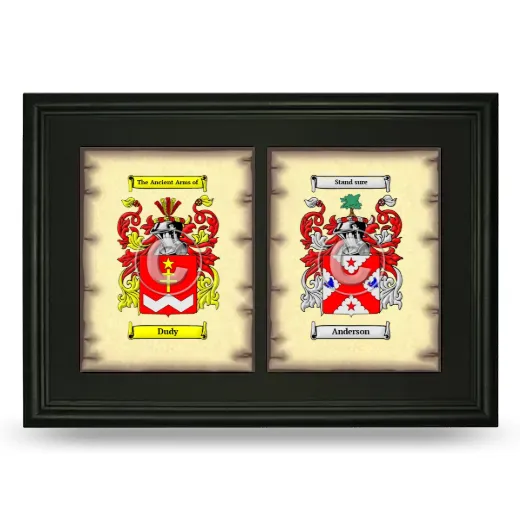 Double Coat of Arms Framed - Black