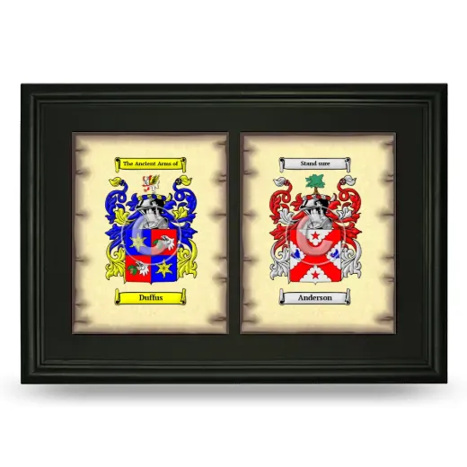 Double Coat of Arms Framed - Black