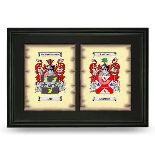 Double Coat of Arms Framed - Black