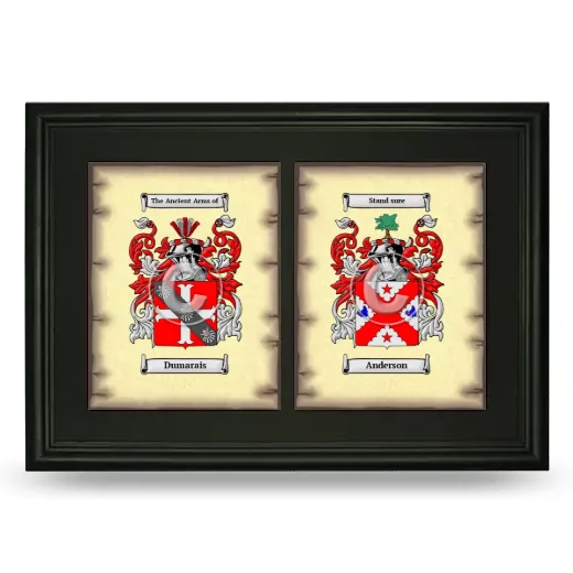 Double Coat of Arms Framed - Black