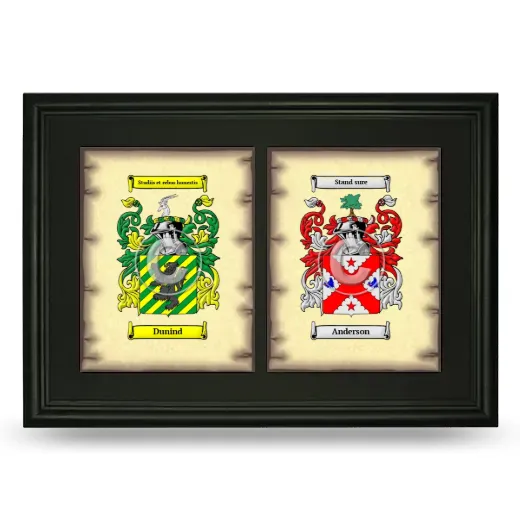 Double Coat of Arms Framed - Black