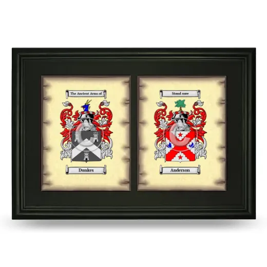 Double Coat of Arms Framed - Black