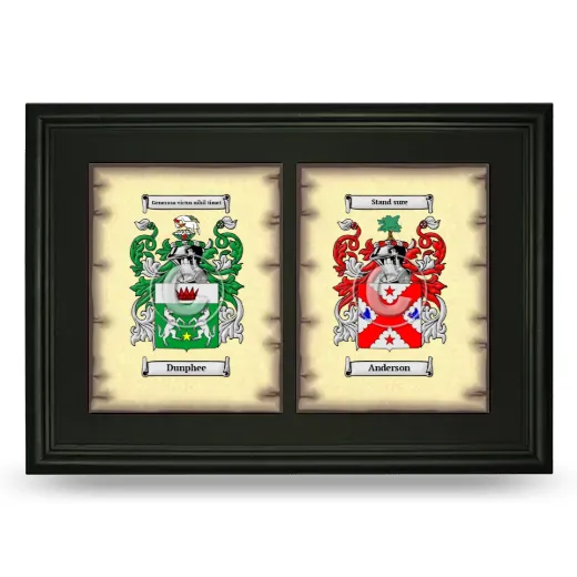 Double Coat of Arms Framed - Black