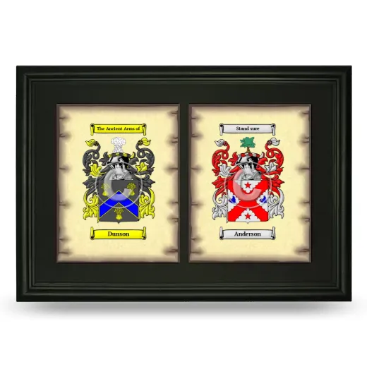 Double Coat of Arms Framed - Black