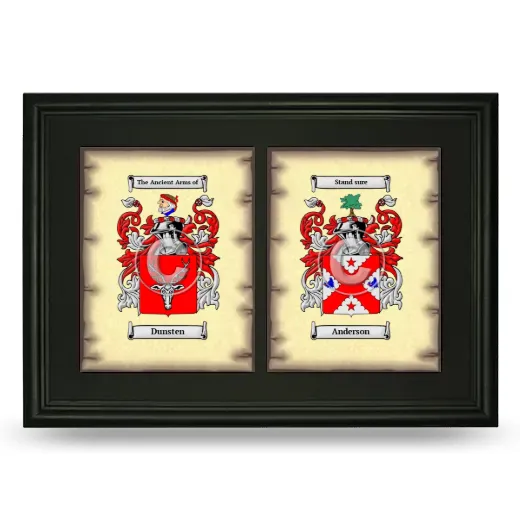 Double Coat of Arms Framed - Black