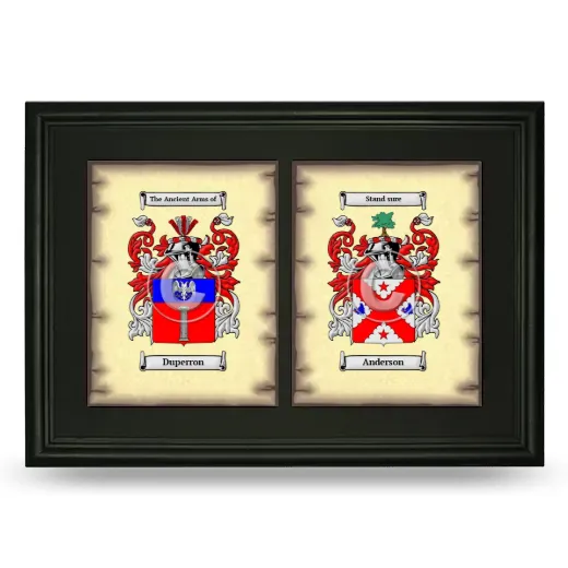 Double Coat of Arms Framed - Black