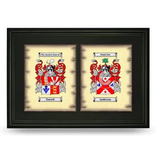 Double Coat of Arms Framed - Black