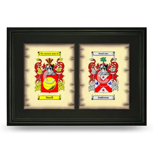 Double Coat of Arms Framed - Black