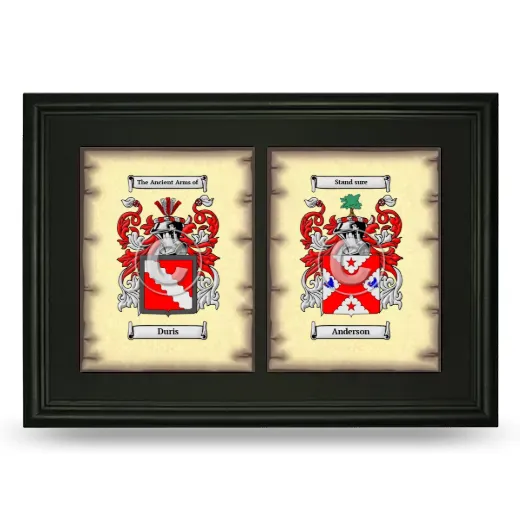 Double Coat of Arms Framed - Black