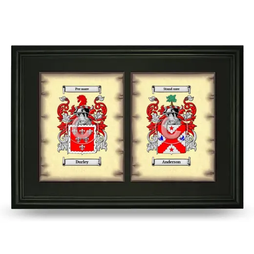Double Coat of Arms Framed - Black