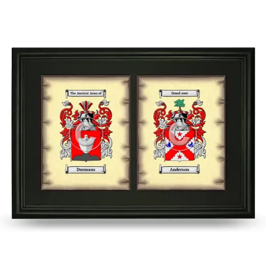 Double Coat of Arms Framed - Black